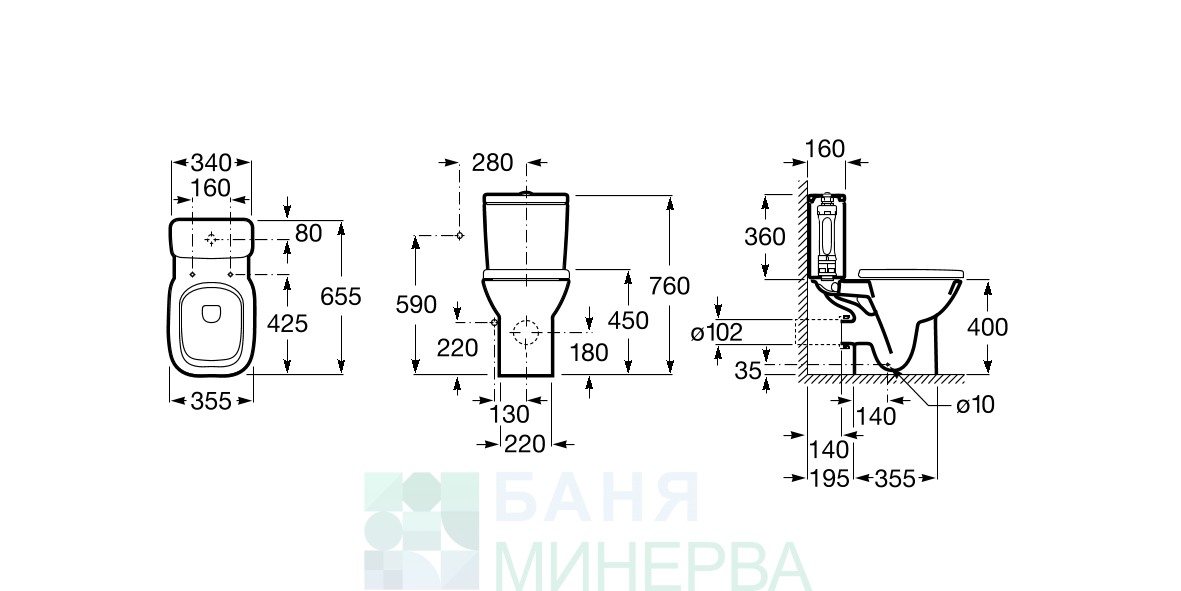 ROCA DEBBA Моноблок с бавно падаща дъска - Image 2