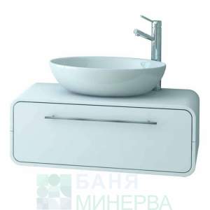 Arvipo Oval 80 Бял Долен шкаф с мивка
