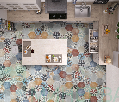 HEXA Marakesh ITT CERAMIC шестоъгълен гранитогрес 23*27 - Image 2