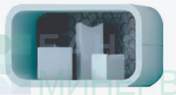 Arvipo Oval 45 колонка L45xD15xH25 см бяла