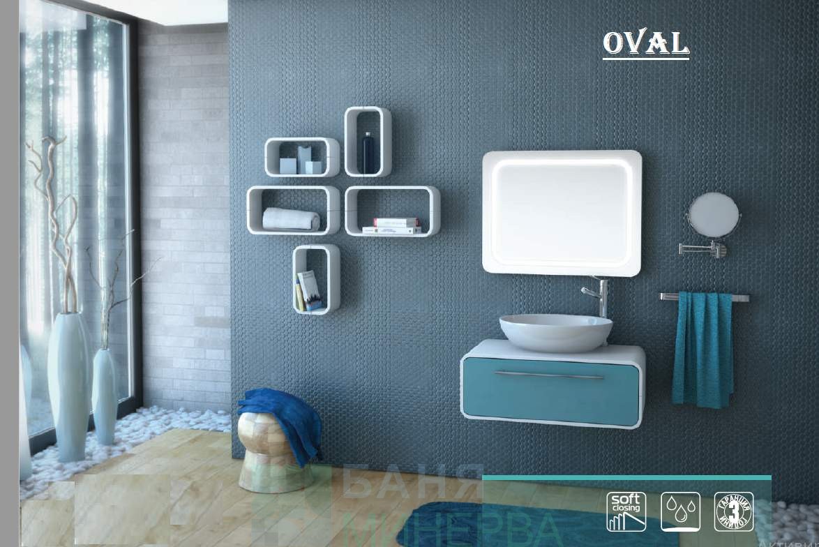 Arvipo Oval 80 Бял Долен шкаф с мивка - Image 2