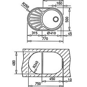Кухненска мивка DR 77 1С 1Е / TEKA