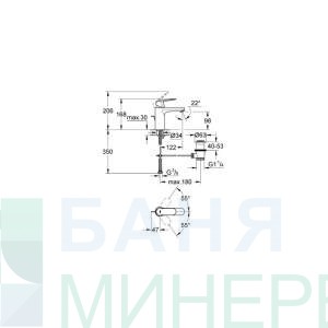 GROHE 23325000 EUROSMART COSMOPOLITAN СМЕСИТЕЛ ЗА УМИВАЛНИК М