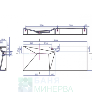 ISTONE SOLID SURFACE ICB 12047 Умивалник 120 см