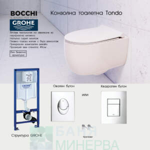GROHE BOCCHI Tondo rimles Slim капак Пакет структура с тоалетна чиния