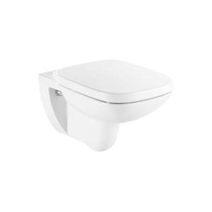 ROCA DEBBA SQUARE RIMLESS стенна тоалетна без ръб Бавно падаща дъска