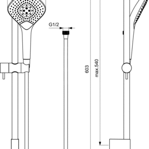 Душ комплект B1762AA Idealrain EvoJet Diamond-IDEAL STANDARD