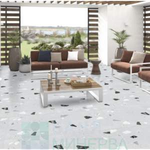 Terrazzo Grey Matt Rect 60-60 Гранитогрес