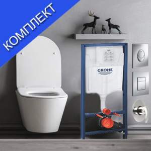 GROHE LUCCO AVVA Структура за вграждане и тоалетна чиния с вградено биде и смесител