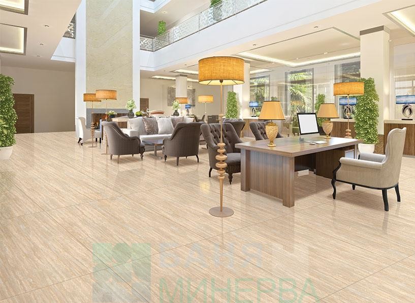 REGAL TRAVERTINO BEIGE 60-60 гранитогрес - Image 2
