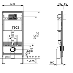 Структура TECE и BOCCHI Tondo Rimles черна ПРОМО КОМПЛЕКТ