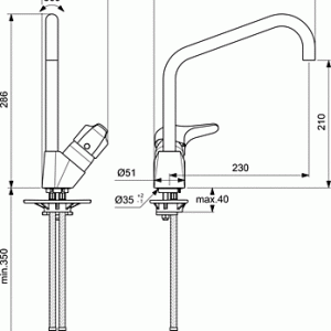 VIDIMA SevaNext B1930AA Смесител за кухня стоящ