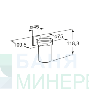 ROCA CUBICA A816821001 Чаша за четки за зъби стенна