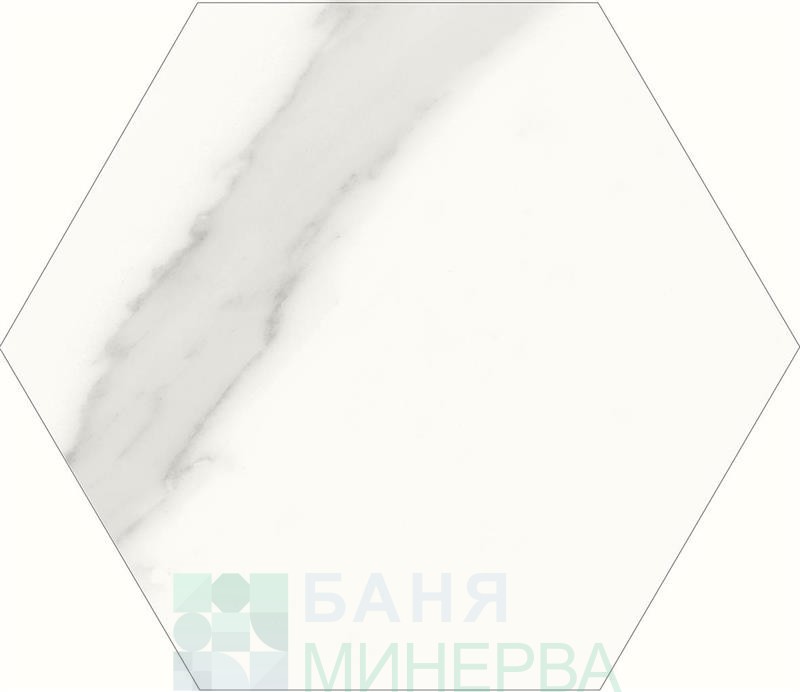 HEXA WHITE SOUL ITT CERAMIC Шестоъгълен гранитогрес 23*27 - Image 2