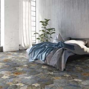 HEXA HIBISCUS blue matt ITT CERAMIC Шестоъгълен гранитогрес