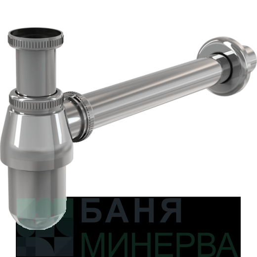 А431 ALCAPLAST СИФОН ЗА МИВКА 1 1/4 Ф32 МЕТАЛ ХРОМ