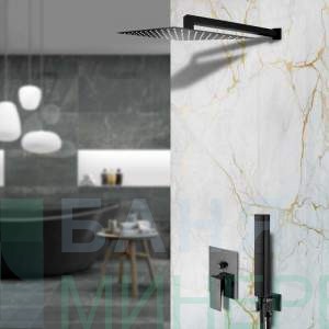 Miro Alpi 3 Black  Душ комплект за вграждане черен мат