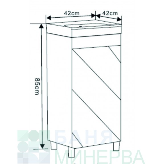 ICP 4242 PVC долен шкаф с мивка - Image 3