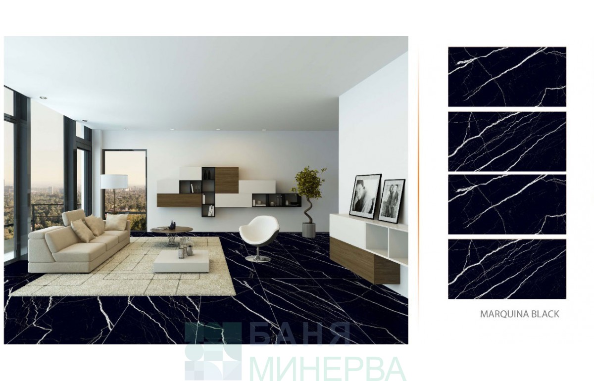 Marquina Black 60-120 Полиран гранитогрес