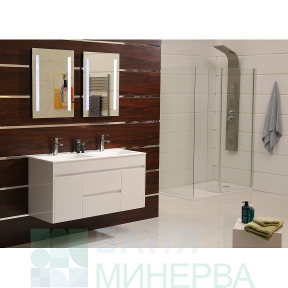 ICP 12046 Ева Мебел за баня PVC Двойна мивка 120 см