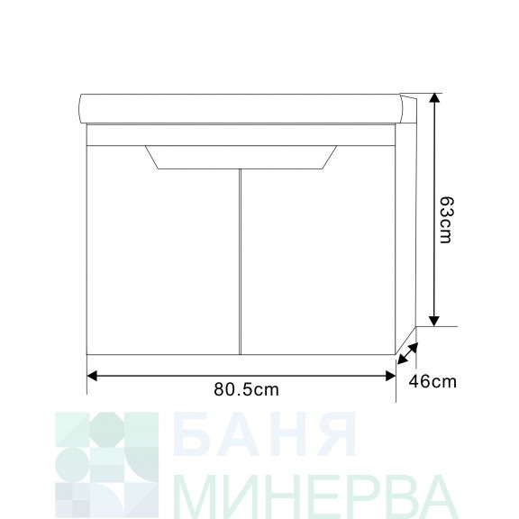 ICP 8063 Долен PVC мебел за баня - Image 2