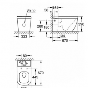 GROHE EURO CERAMIC 39462000 МОНОБЛОК SOFT CLOSE