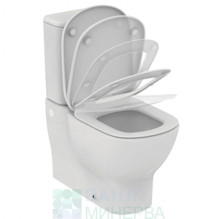 Ideal Standard TESI AQUABLADE T082 Моноблок Плътноприлепване до стена с плавно затваряне