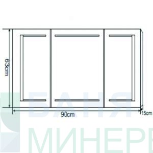 Огледалo шкаф ICMC 6015-90 LED