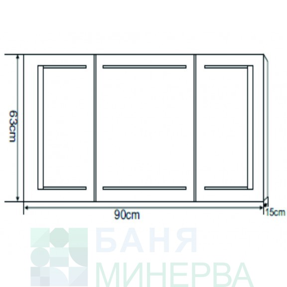 Огледалo шкаф ICMC 6015-90 LED - Image 2