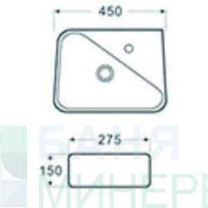 ICB 871 Порцеланов умивалник 45 см