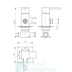 MIRO SUM11+SOLR8 MB Черен мат Смесител с хигиенен душ