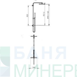 Gedy G Star 10301 квадратна Душ колона с термостат