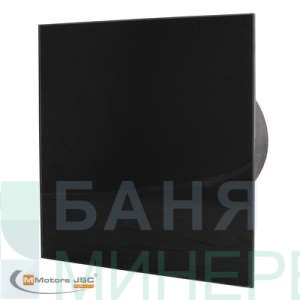 ВЕНТИЛАТОР ЗА БАНЯ С ДАТЧИК ЗА ВЛАГА MM-P 06 100/169 СТЪКЛО ЧЕРЕН МАТ MMOTORS БЪЛГАРИЯ