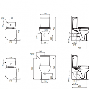 IDEAL STANDARD TEMPO COMPACT моноблок с бавно падаща дъска