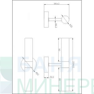 Осветително тяло ICL 65 LED за стена