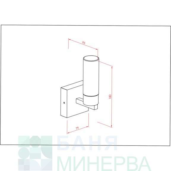 ICL 68 Осветително тяло ICL за стена за баня - Image 2