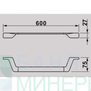 ICA 2824B МЕЛАНИЯ Поставка за хавлия ЧЕРЕН МАТ