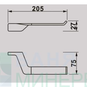ICA 2851B МЕЛАНИЯ Поставка за тоалетна хартия ЧЕРЕН МАТ