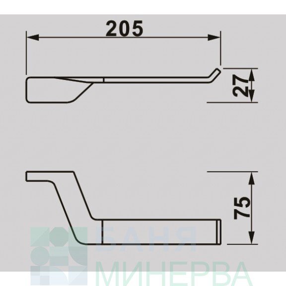 ICA 2851B МЕЛАНИЯ Поставка за тоалетна хартия ЧЕРЕН МАТ - Image 2