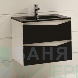 ICP 6556 B Мебели за баня с черна мивка 65 см