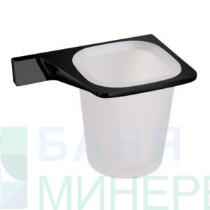 ICA 2858B МЕЛАНИЯ Поставка за четка за зъби ЧЕРЕН МАТ