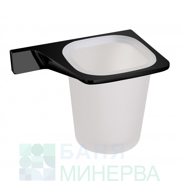 ICA 2858B МЕЛАНИЯ Поставка за четка за зъби ЧЕРЕН МАТ