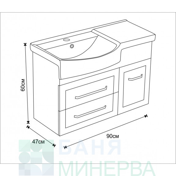 ICP 9023 ДЖЕНИ шкаф за баня с мивка - Image 4