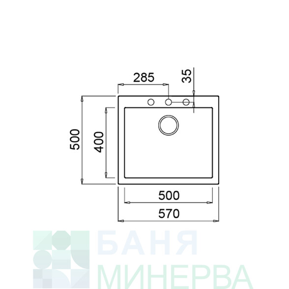 TEKA FORSQUARE 50.40 TG Черна Гранитна мивка - Image 3