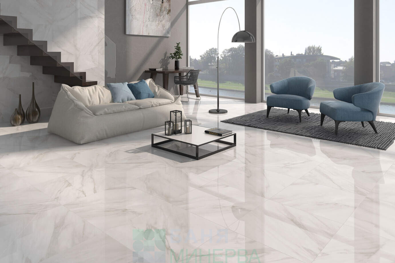 Calacatta Blanco 60-120 DECOVITA Полиран гранитогрес - Image 2