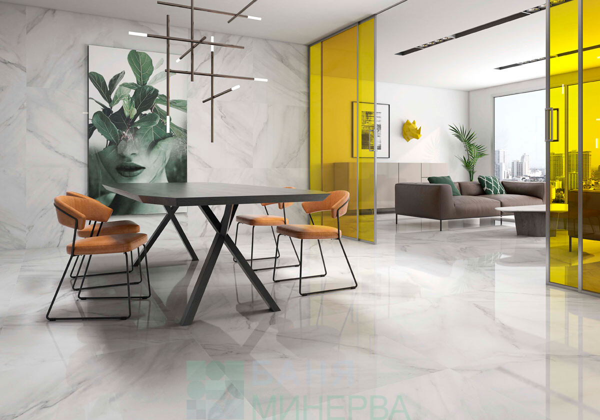 Calacatta Blanco 60-120 DECOVITA Полиран гранитогрес - Image 3