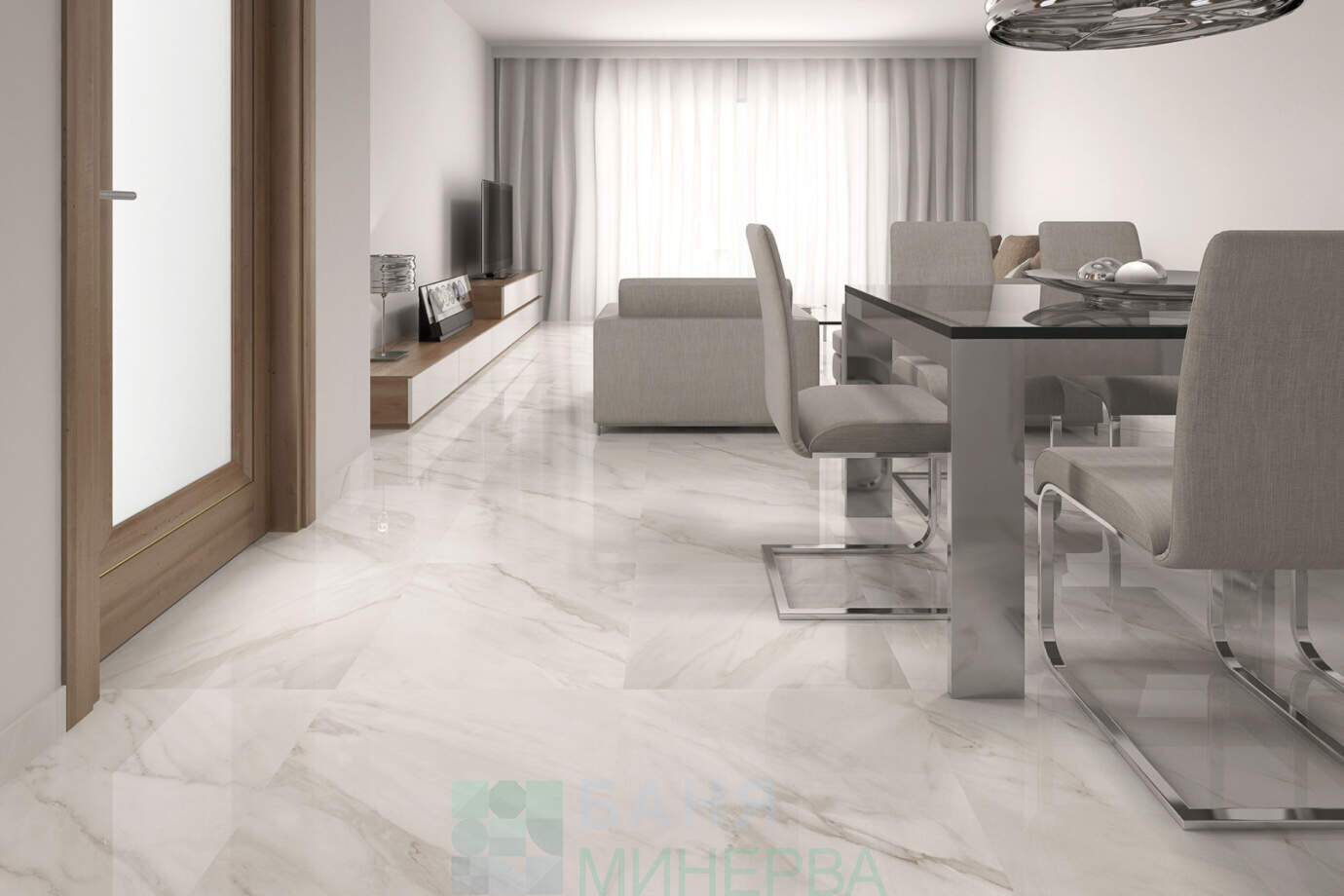 Calacatta Blanco 60-120 DECOVITA Полиран гранитогрес - Image 4