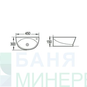 Порцеланов умивалник ICC 3045 R