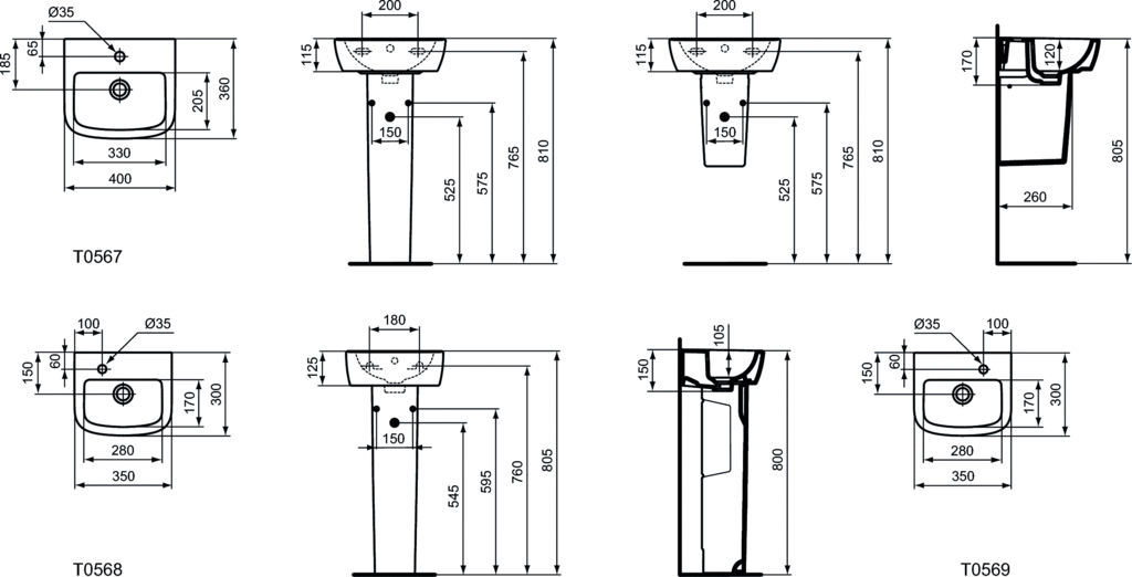 IDEAL STANDARD TEMPO T0567 малка мивка 40 см - Image 2