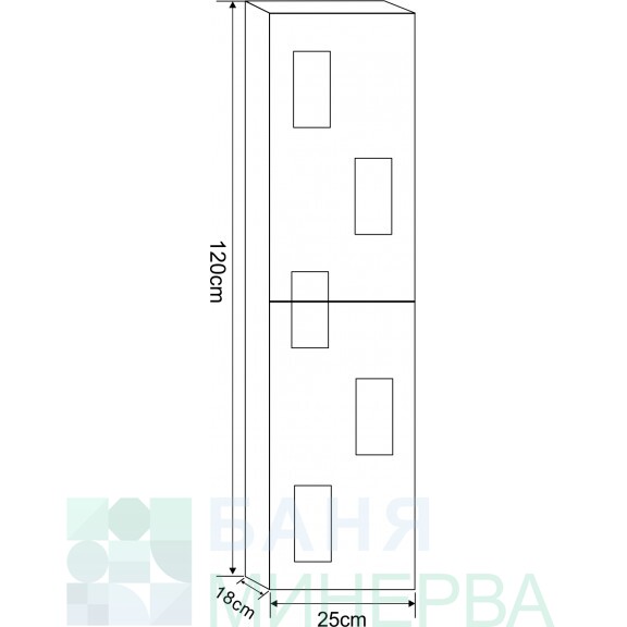 PVC колона за баня ICP 2519 - Image 2
